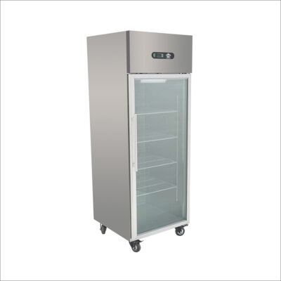 Refrigerador Acero Inoxidable 1 Puerta De Vidrio 500 Lts.