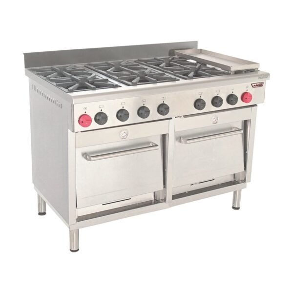 Cocina 6 Platos 2 Hornos, 1 Plancha Churrasquera Maigas