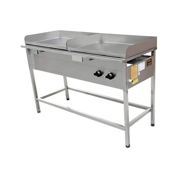 Plancha churrasquera a gas de 50×140 cm. Cousiño