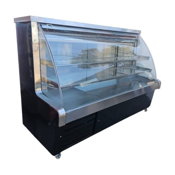 Vitrina refrigerada vidrio curvo 1.50mts