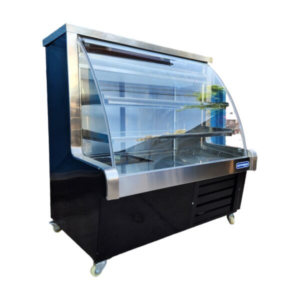 Vitrina nacional refrigerada vidrio curvo 1 metro